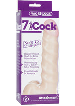 Load image into Gallery viewer, Vac-U-Lock Raging Hard-Ons Dildo - Flesh/Vanilla - 7in