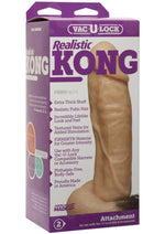 Load image into Gallery viewer, Vac-U-Lock Realistic Kong Firmskyn Dildo - Vanilla - 8.5in