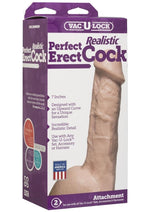 Load image into Gallery viewer, Vac-U-Lock Realistic Perfect Erect Cock Dildo - Flesh/Vanilla - 7in