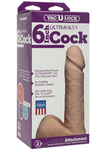 Load image into Gallery viewer, Vac-U-Lock Ultraskyn Dildo - Vanilla - 6in