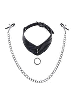 Load image into Gallery viewer, Velvet Noir Collar and Removable Clamps