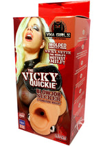 Load image into Gallery viewer, Vicky Vette The Vicky Quickie Blowjob Sucker Ultraskyn Masturbator with Bullet - Mouth - Vanilla