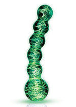 Load image into Gallery viewer, WhipSmart Beaded Glass Butt Plug - Clear/Glow In The Dark - 5.5in