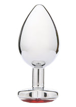 Load image into Gallery viewer, WhipSmart Heartbreaker Metal Butt Plug - Metal/Red/Silver - Large