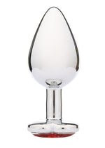 Load image into Gallery viewer, WhipSmart Heartbreaker Metal Butt Plug - Metal/Red/Silver - Medium