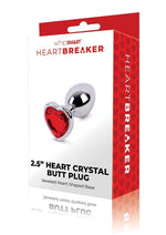 Load image into Gallery viewer, WhipSmart Heartbreaker Metal Butt Plug - Metal/Red/Silver - Small