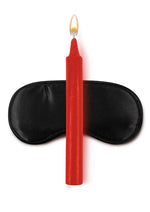 Load image into Gallery viewer, WhipSmart Japanese Bondage Rope Set with Drip Candles and Mask - Black/Red - 4 Piece