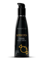 Load image into Gallery viewer, Wicked Aqua Water Based Flavored Lubricant Butterscotch - 4oz