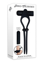Load image into Gallery viewer, Zero Tolerance Black Tie Affair Vibrating Cock Ring - Black