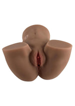 Load image into Gallery viewer, Zero Tolerance Rear Beauty Rechargeable Dual Vibrating Realistic Ass and Vagina - Chocolate