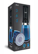 Load image into Gallery viewer, ZOLO 360° Rotating Beaded Masturbator - Black/Blue
