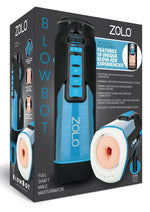 Load image into Gallery viewer, ZOLO Blowbot Full Shaft Male Blowjob Masturbator - Black/Blue