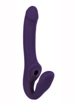Load image into Gallery viewer, 2 Become 1 Rechargeable Silicone Vibrator with Remote Control - Purple
