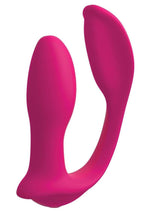 Load image into Gallery viewer, 3Some Double Ecstasy Silicone Rechargeable Vibrator with Remote Control - Pink
