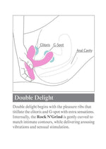 Load image into Gallery viewer, 3Some Rock N Grind Silicone Rechargeable Vibrator with Remote Control
