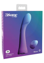 Load image into Gallery viewer, 3Some Wall Banger G Silicone Rechargeable Vibrator with Remote Control - Purple

