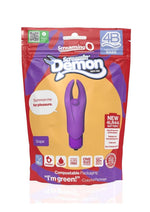 Load image into Gallery viewer, 4b Demon Rechargeable Silicone Mini Clitoral Stimulating Vibrator - Grape/Purple
