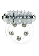 Load image into Gallery viewer, 5 Bead Maximus Ring Vibrating Cock Ring - Clear
