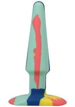 Load image into Gallery viewer, A-Play Groovy Silicone Anal Plug - Orange/Teal - 5in
