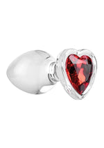 Load image into Gallery viewer, Adam and Eve Red Heart Gem Glass Anal Plug
