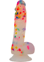 Load image into Gallery viewer, Addiction Party Marty Silicone Dildo with Balls - Multicolor - 7.5in
