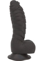 Load image into Gallery viewer, Addiction Toy Collection Ben Silicone Dildo with Balls - Black - 7in
