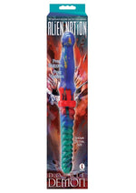 Load image into Gallery viewer, Alien Nation Double Demon Dual End Silicone Dildo - Blue/Green
