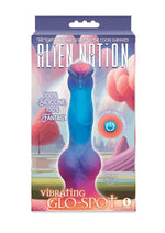 Load image into Gallery viewer, Alien Nation Glo-Spot Silicone Glow In The Dark Vibrating Dildo - Blue/Pink
