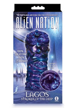 Load image into Gallery viewer, Alien Nation Lagos Silicone Stroker - Blue/Purple
