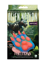 Alien Nation Pantera Silicone Rechargeable Glow In The Dark Clitoral Vibrator with Remote Control - Blue/Glow In The Dark/Orange