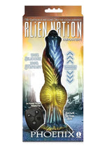 Load image into Gallery viewer, Alien Nation Phoenix Silicone Thrusting Dildo - Black/Green/Yellow

