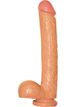 Load image into Gallery viewer, All American Ultra Whoppers Straight Dildo - Flesh/Vanilla - 11in
