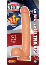 Load image into Gallery viewer, All American Ultra Whoppers Straight Dildo - Flesh/Vanilla - 11in
