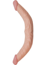 Load image into Gallery viewer, All American Whoppers Curved Double Dildo - Flesh/Vanilla - 13in

