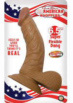 Load image into Gallery viewer, All American Whoppers Dildo with Balls Latin - Caramel - 6.5in
