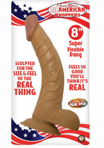 Load image into Gallery viewer, All American Whoppers Dildo with Balls Latin - Brown/Caramel - 8in
