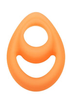 Load image into Gallery viewer, Alpha Glow In The Dark Liquid Silicone Teardrop Dual Ring - Orange
