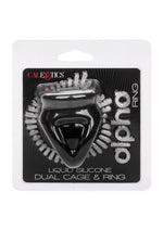 Load image into Gallery viewer, Alpha Liquid Silicone Dual Cage and Ring - Black
