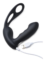 Load image into Gallery viewer, Alpha Pro 7x P-Strap Milker Silicone Rechargeable Vibrating Prostate Plug with Milking Bead, Cock and Ball Ring and Remote Control
