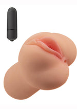 Load image into Gallery viewer, Always Horny Masturbator Vibrating Pussy and Ass Masturbator - Pussy and Butt - Flesh/Vanilla
