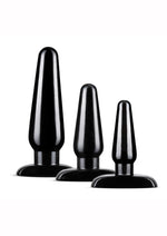 Load image into Gallery viewer, Anal Adventures Basic Butt Plug Kit 3 Sizes - Black
