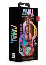 Load image into Gallery viewer, Anal Adventures Matrix Beaded Loop Silicone Plug - Brown/Copper
