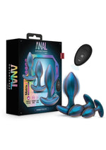 Load image into Gallery viewer, Anal Adventures Matrix Cosmos Plug Kit Silicone Anal Plug Set - Lunar - Blue
