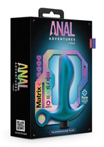 Load image into Gallery viewer, Anal Adventures Matrix Teleportation Plug Rechargeable Silicone Anal Plug - Lunar - Blue
