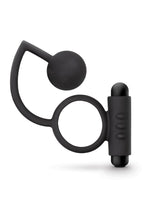 Load image into Gallery viewer, Anal Adventures Platinum Silicone Anal Ball with Vibrating Cock Ring - Black
