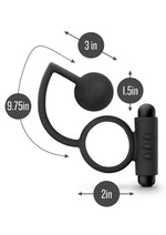 Load image into Gallery viewer, Anal Adventures Platinum Silicone Anal Ball with Vibrating Cock Ring
