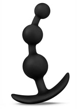 Load image into Gallery viewer, Anal Adventures Platinum Silicone Anal Beads - Black - Small
