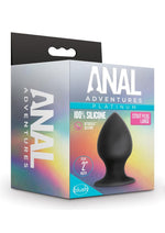Load image into Gallery viewer, Anal Adventures Platinum Silicone Anal Stout Plug - Black - Large
