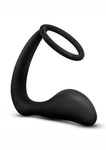 Load image into Gallery viewer, Anal Adventures Platinum Silicone Cock Ring and Butt Plug - Black
