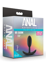 Load image into Gallery viewer, Anal Adventures Platinum Silicone Vibrating Slim Anal Plug - Black - Small

